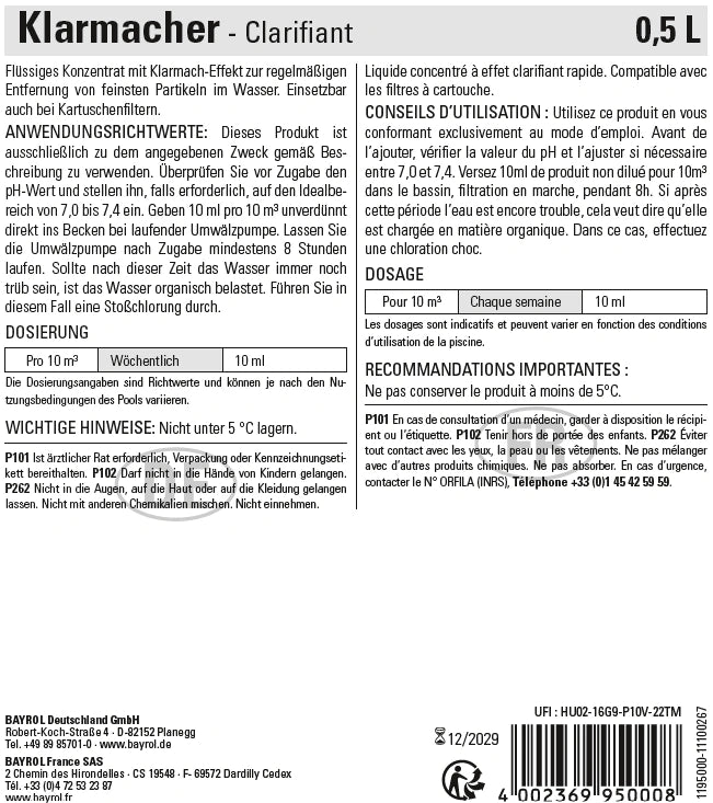 0,5 L Bellaqua Clarifiant