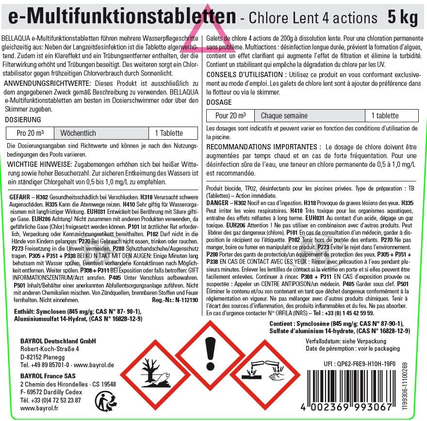 Bellaqua Chlore Multifonctions 4 Actions