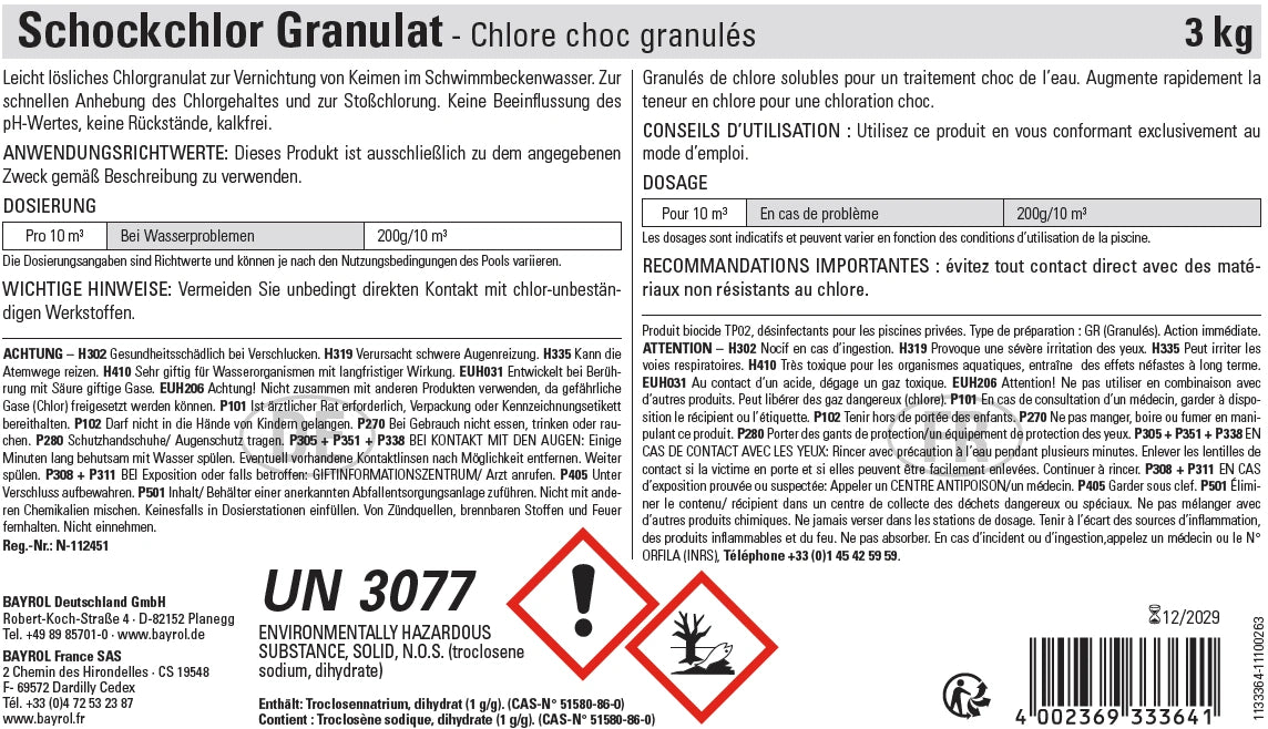 Bellaqua Chlore Choc Granulés