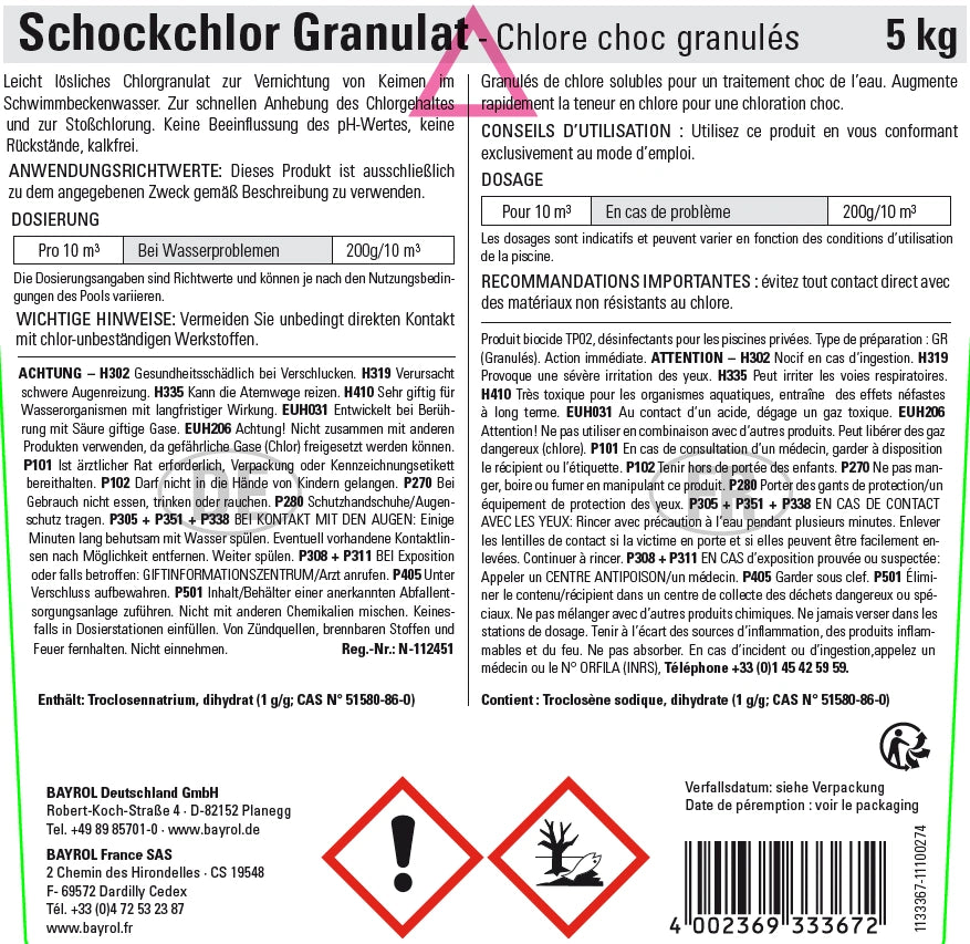 Bellaqua Chlore Choc Granulés
