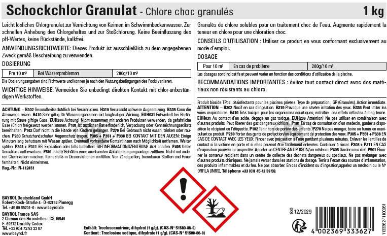 Bellaqua Chlore Choc Granulés